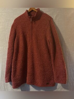 Natural Reflections Sherpa Pullover 1/4 Zip Long Sleeve Rose Women’s Sz M
